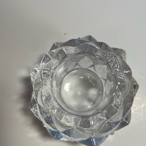 Orrefors Sweden Firefly Nimbus Crystal tealight candle holder, 3.5 inches high - Picture 7 of 10
